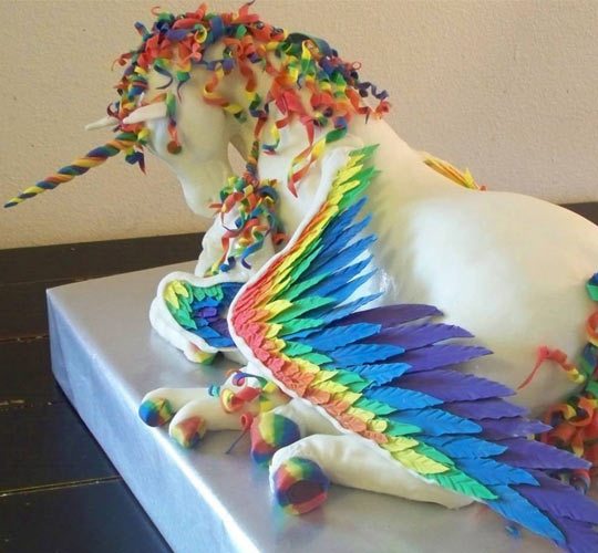 Rainbow Unicorn Cake